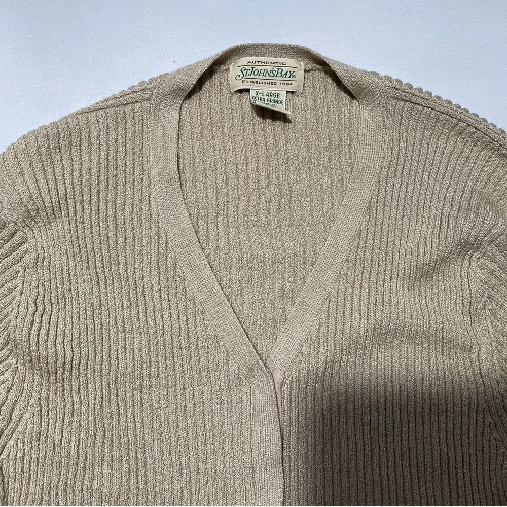 GOOD Size XL Womens St. John’s Bay Long Sleeve Cardigan Sweater Acrylic Nylon